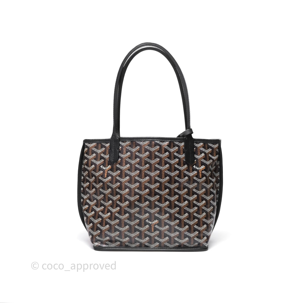 Goyard Anjou Mini Bag Goyardine Canvas Black