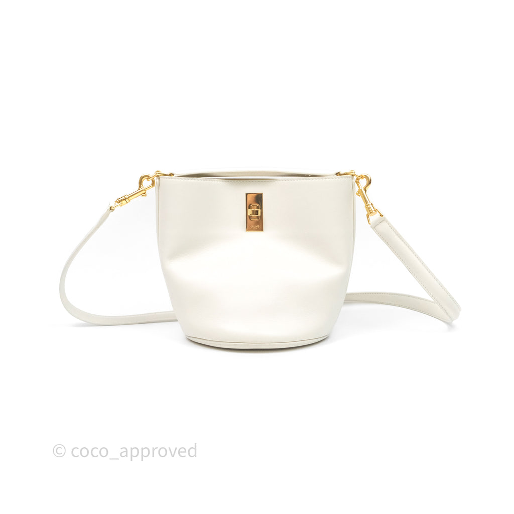 Celine Teen Bucket 16 Bag Ivory White Calfskin