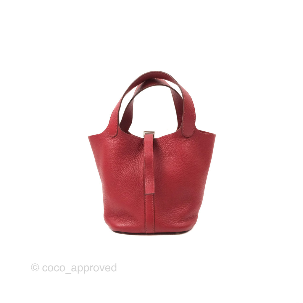 Hermès Picotin 18 Rouge Clemence Palladium Hardware