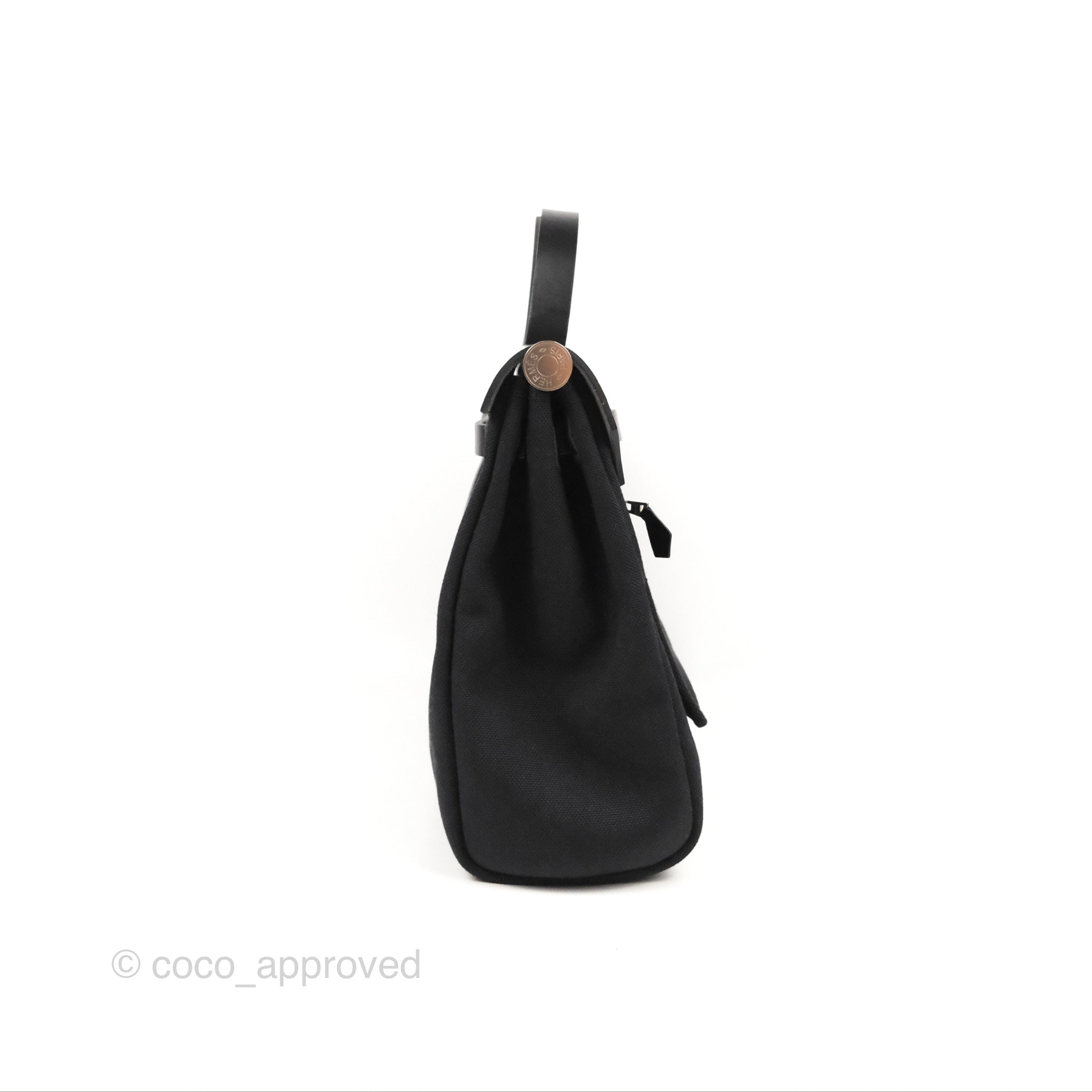 Hermès Herbag Zip 31 Black Canvas Palladium Hardware – Coco Approved Studio