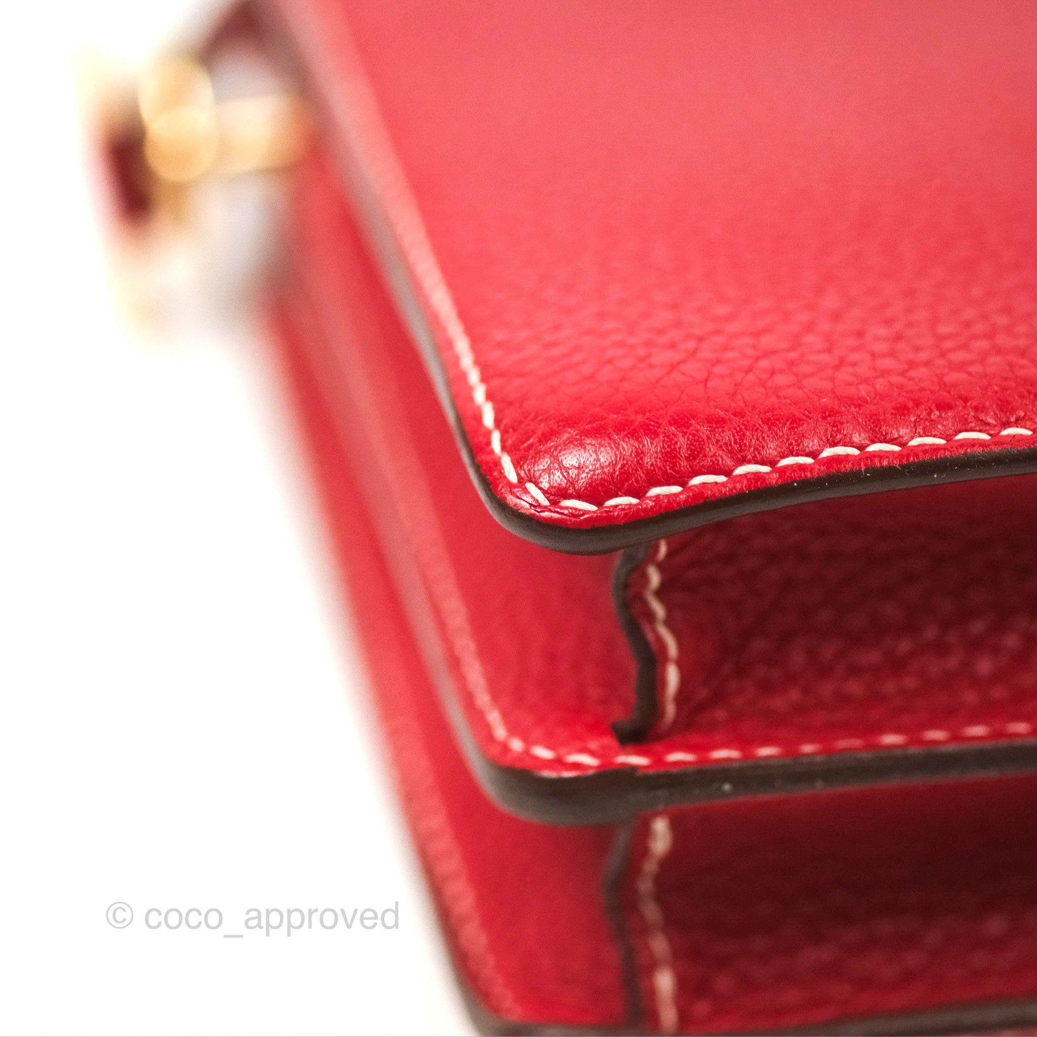 Red Roulis Hermès Roulis 23 Red Clemence Gold Hardware – Coco Approved Studio
