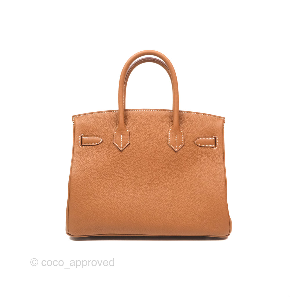 Hermès Birkin 30 Retourne Gold Togo Palladium Hardware