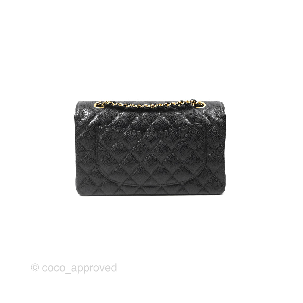 Chanel Small S/M Classic Flap Quilted Black Caviar Gold Hardware