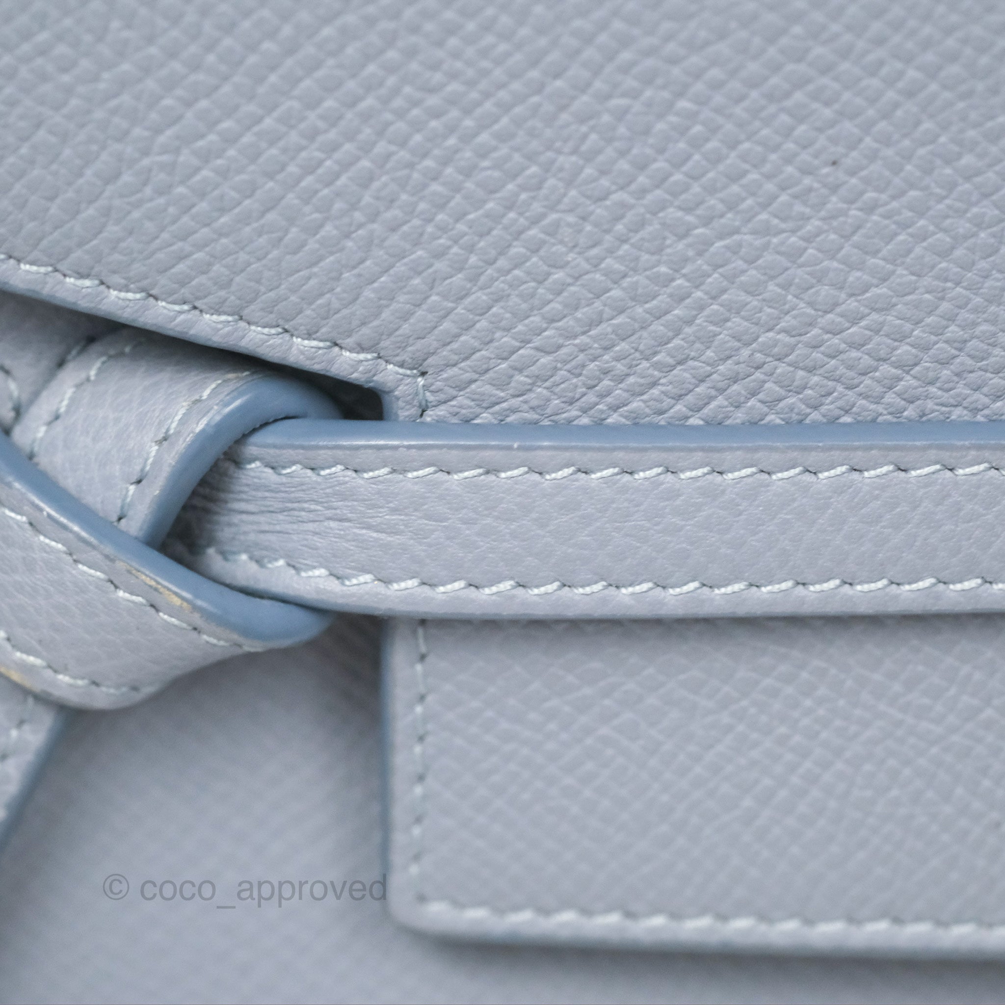Celine Nano Belt Bag Arctic Blue Grained Calfskin Gold Hardware