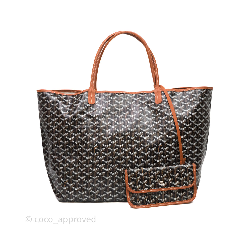 Goyard Saint Louis Tote Bag GM Black/Tan