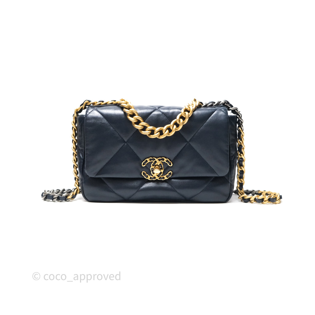 Chanel 19 Small Navy Mixed Hardware