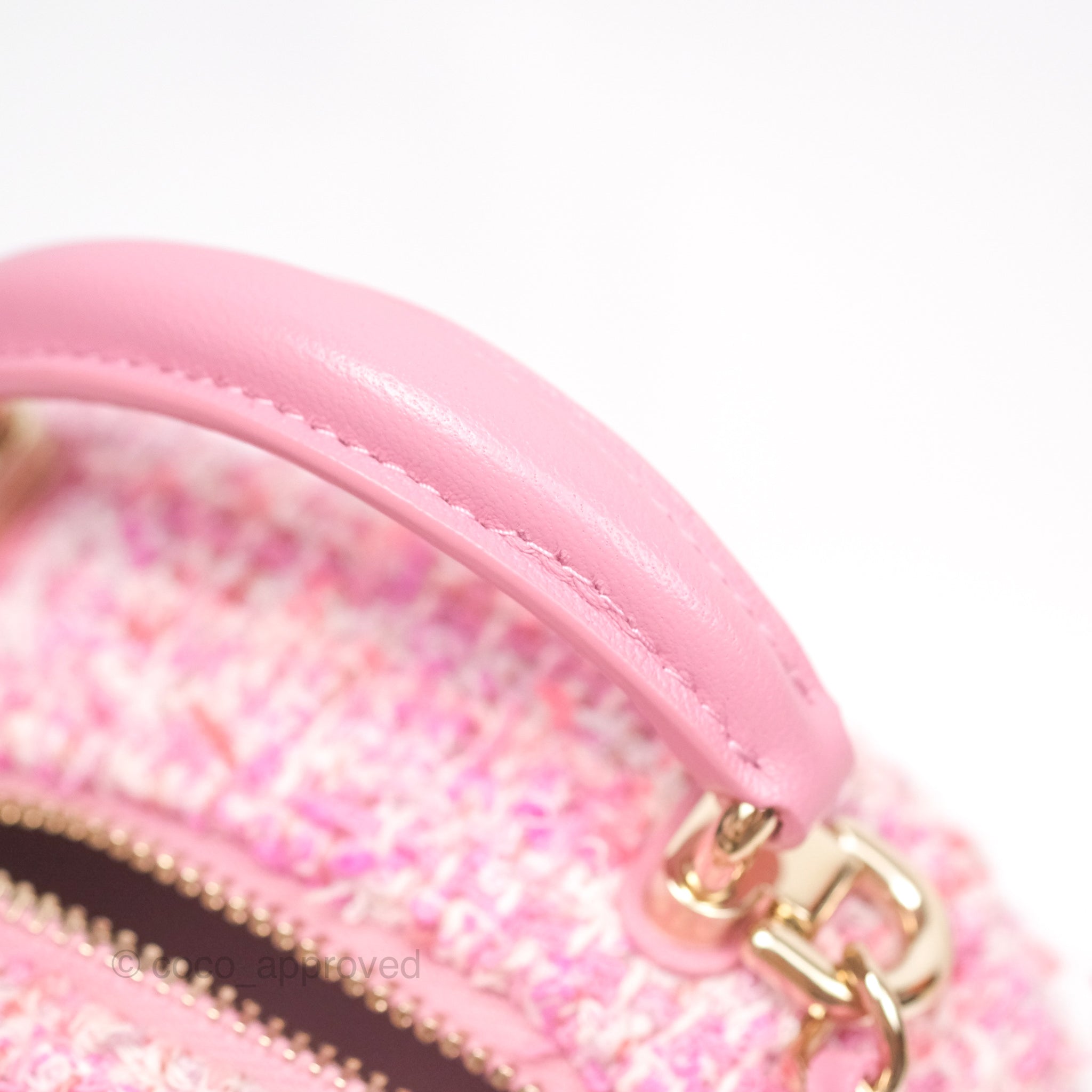 Chanel Classic Mini Backpack Pink Tweed Gold Hardware – Coco Chanel Classic Mini Backpack Pink Tweed Gold Hardware – Coco