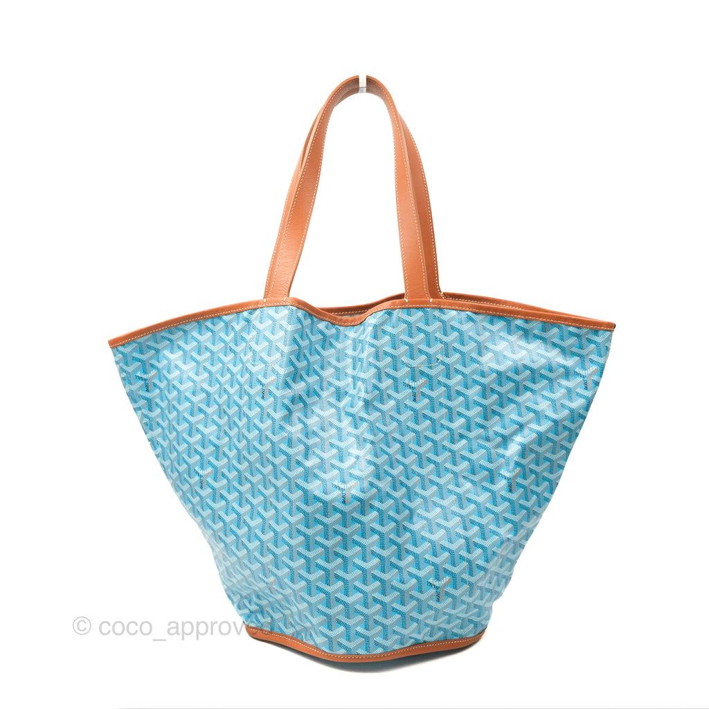 Goyard Belharra Bag Reversible Turquoise & Tan