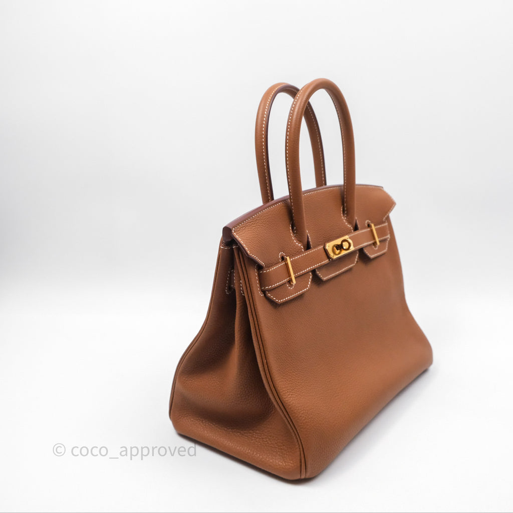 Hermès Birkin 30 Retourne Gold 37 Togo Gold Hardware