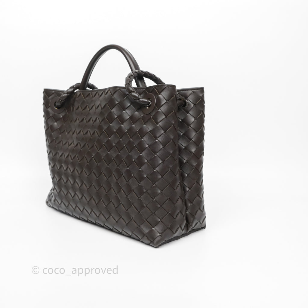 Bottega Veneta Medium Andiamo Bag Fondant Brown Intrecciato Lambskin