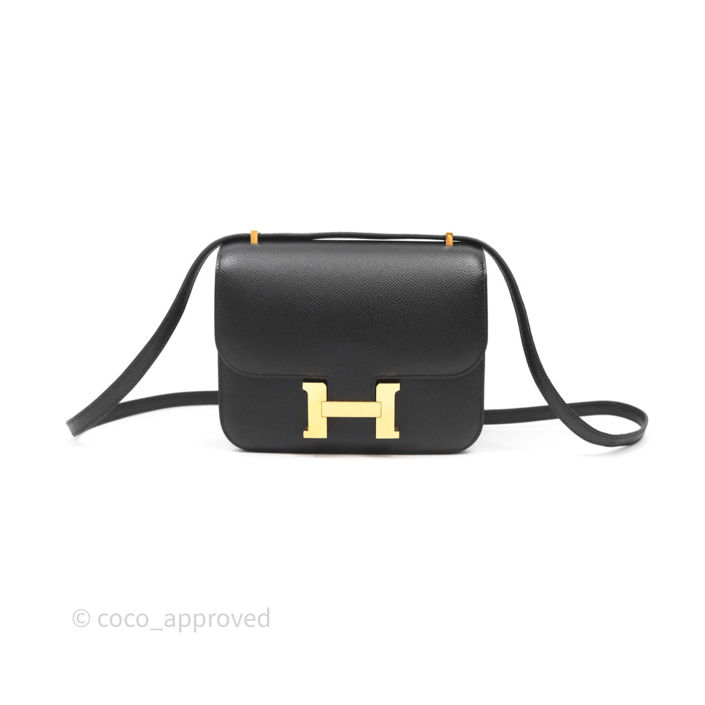 Hermès Constance Mini 18cm Black Epsom Gold Hardware
