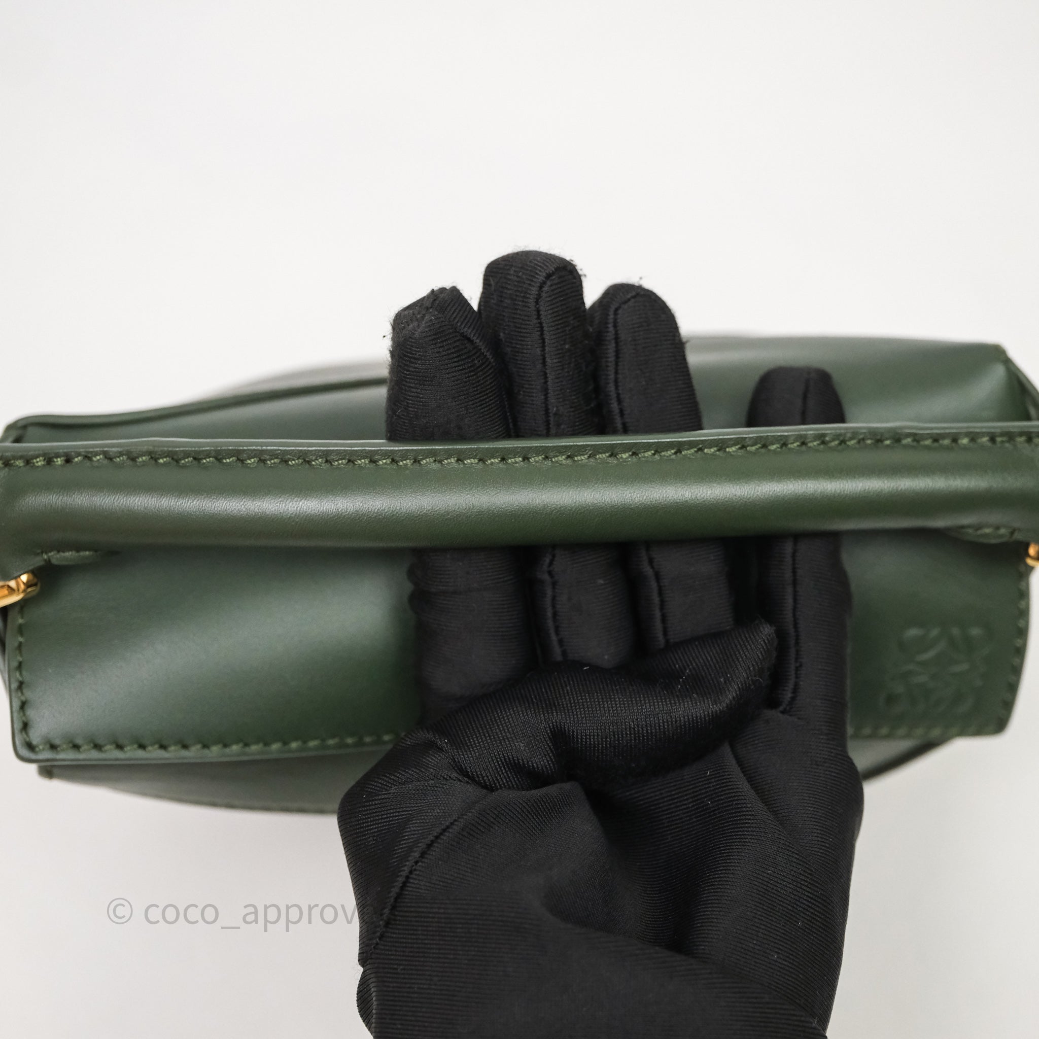 Loewe X SUNA FUJITA Mini Pandas Puzzle Bag Dark Green Calfskin