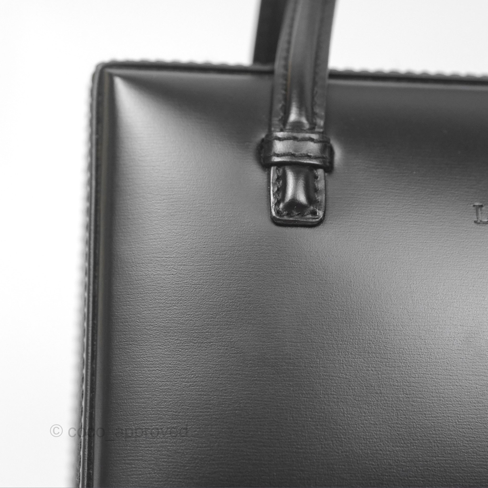 Loewe Vintage Small Postal Handle Bag Black Leather – Coco