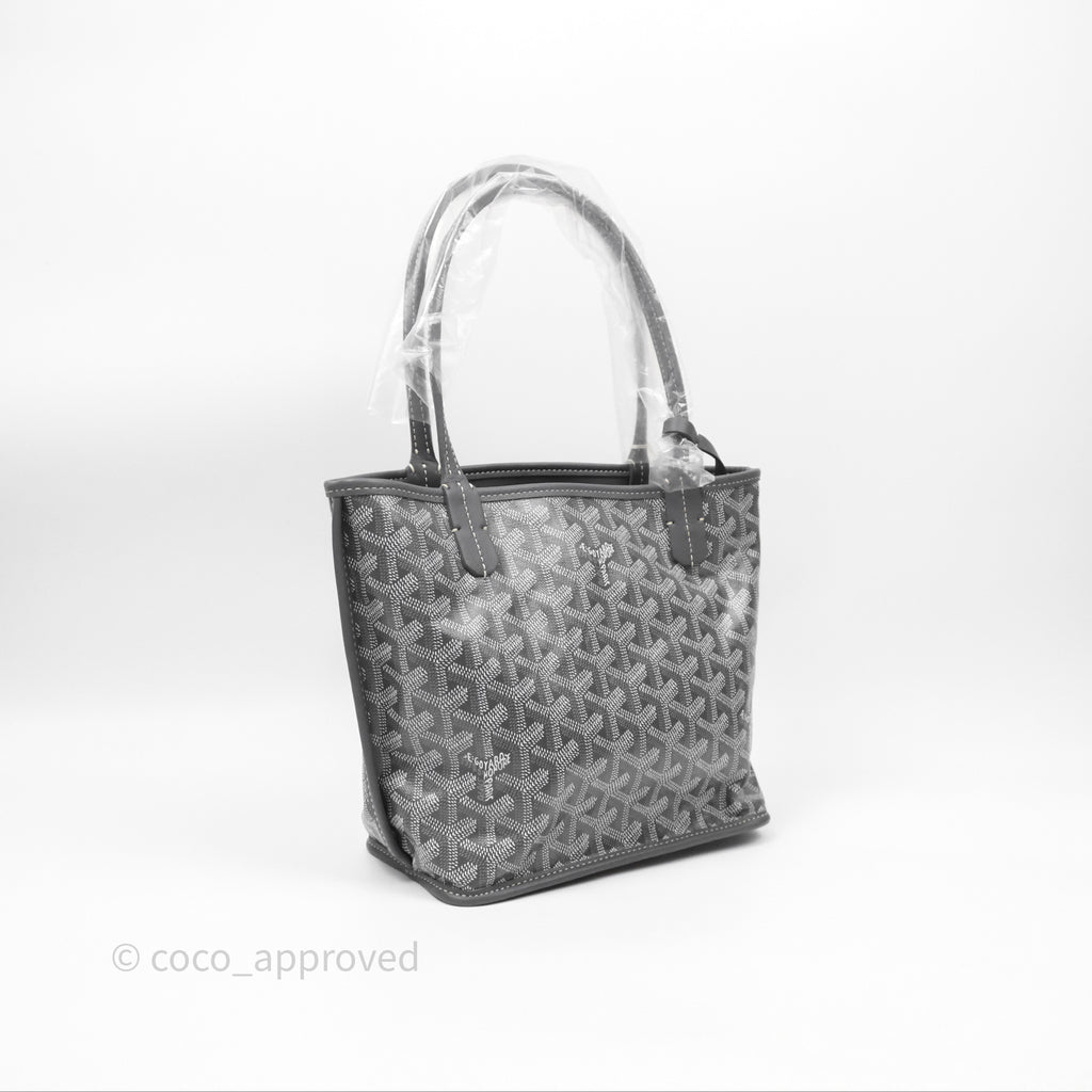 Goyard Anjou Mini Bag Goyardine Canvas Grey