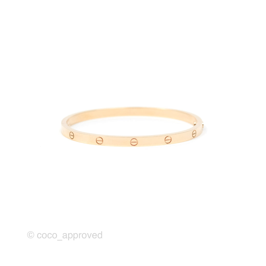 Cartier Small Love Bracelet Rose Gold Size 15