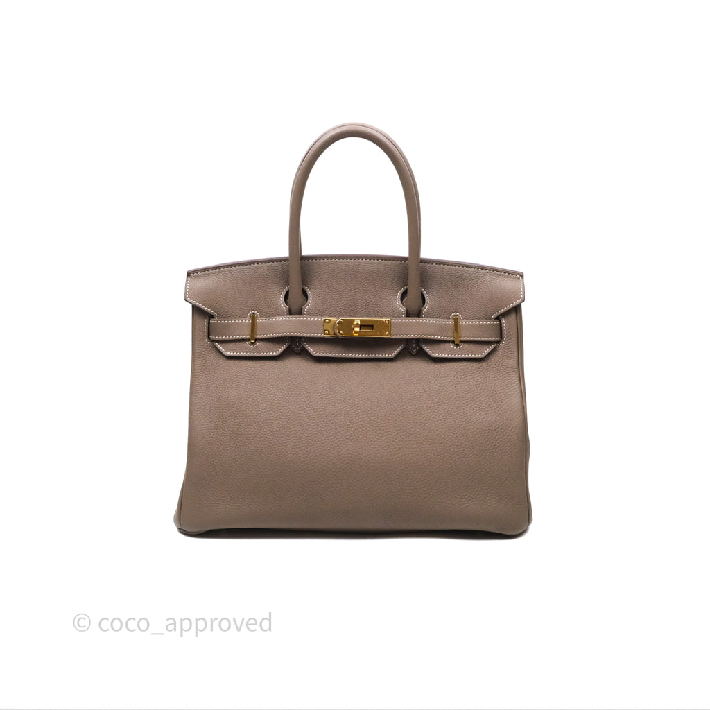 Hermès Birkin 30 Etoupe 18 Togo Gold Hardware