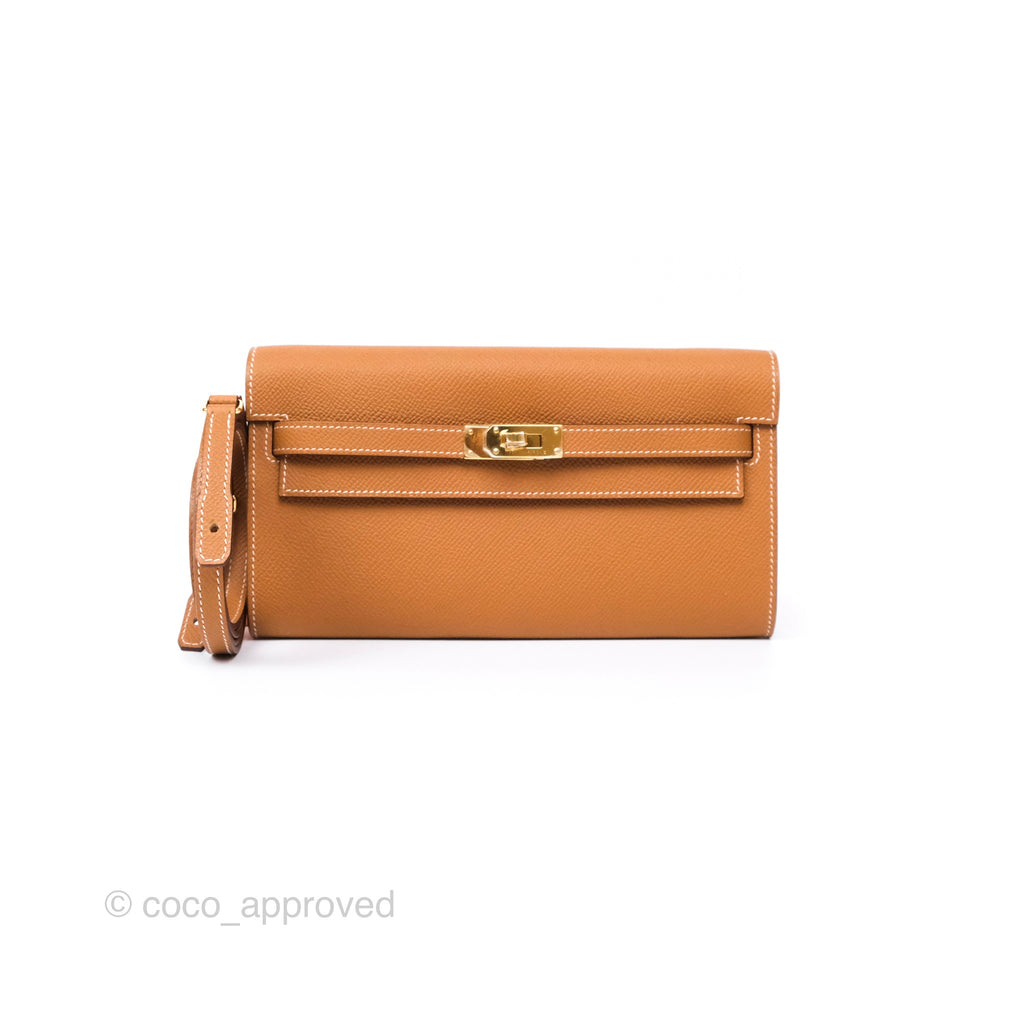 Hermès Kelly To Go Wallet Gold Epsom Gold Hardware