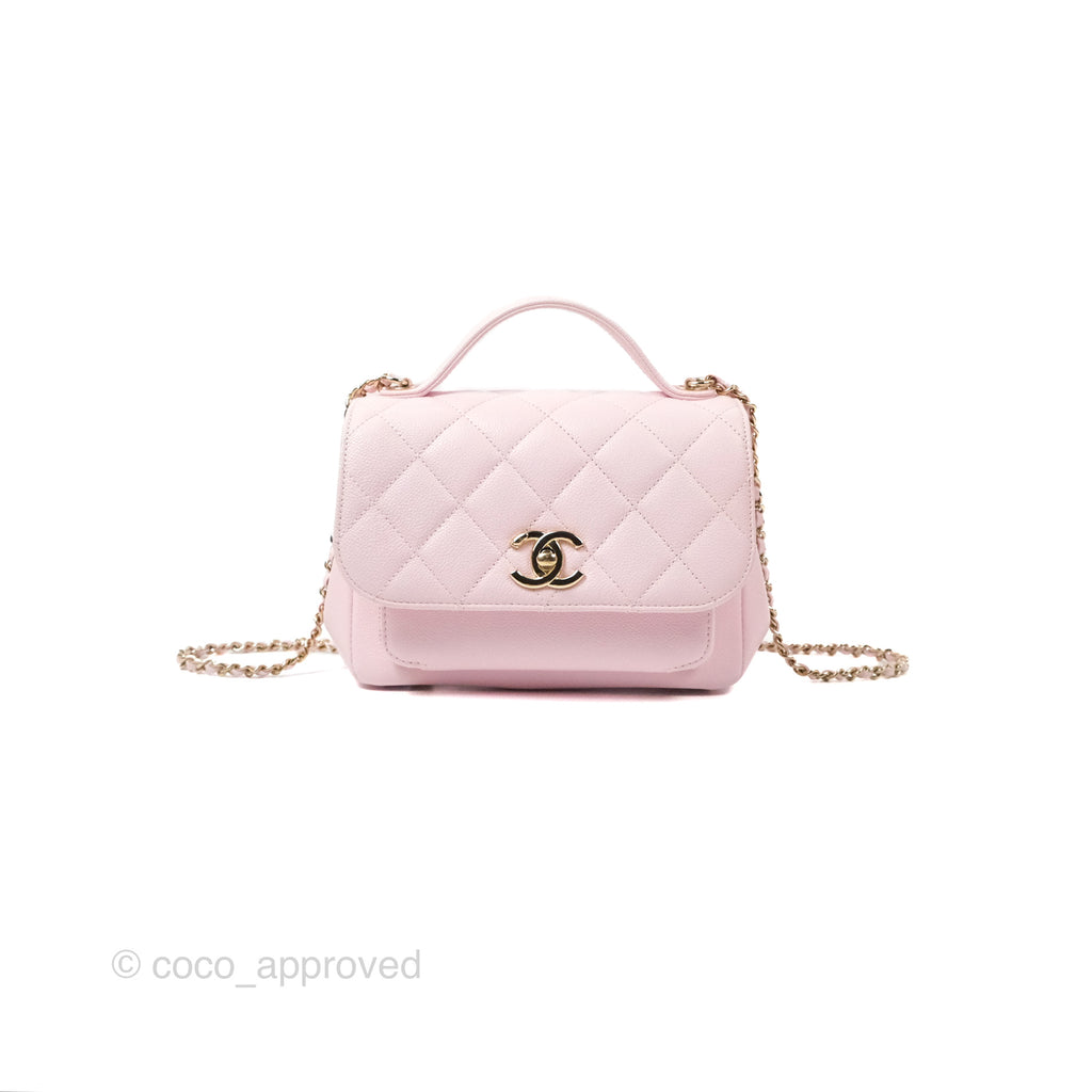 Chanel Quilted Small Business Affinity Flap Pink Caviar Gold Hardware