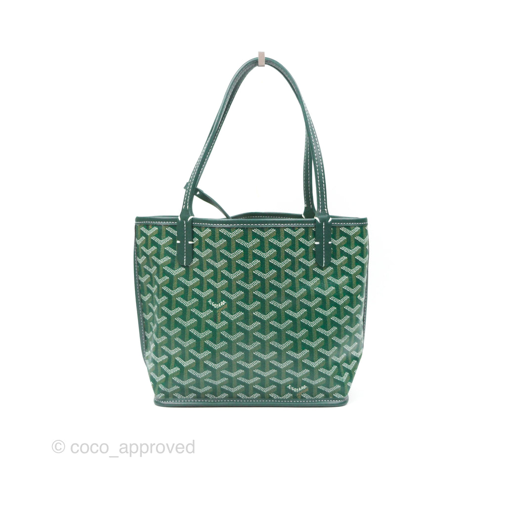 Goyard Saint Louis Junior Mini Bag Goyardine Canvas Green