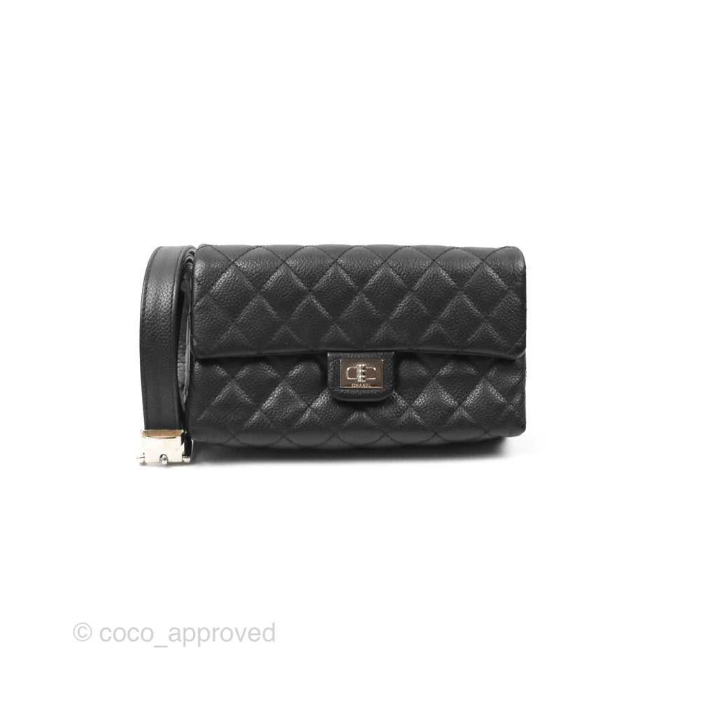 Chanel Reissue Quilted Belt Bag Black Caviar Silver Hardware