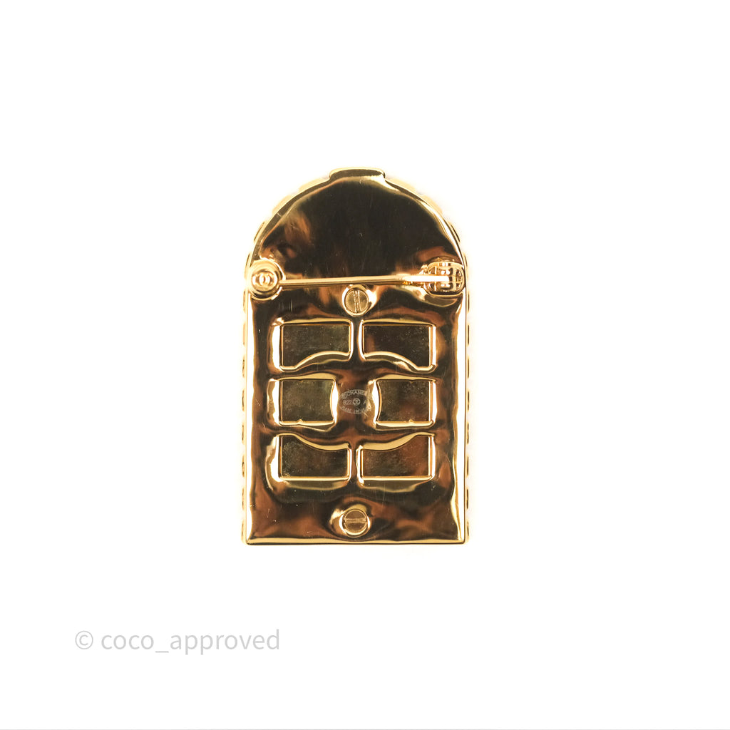 Chanel 31 Rue Cambon Door Brooch Gold Tone 22A