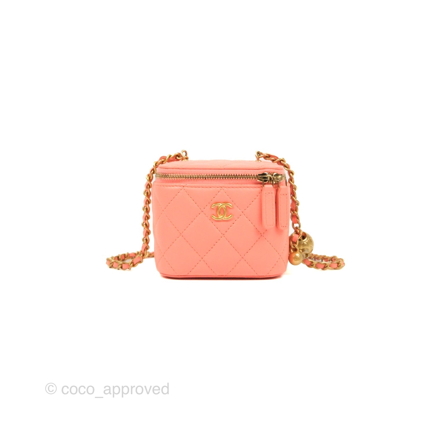 【CHANEL】ミニヴァニティ マトラッセ ミニ ヴァニティ チェーンショルダー ブラック 黒