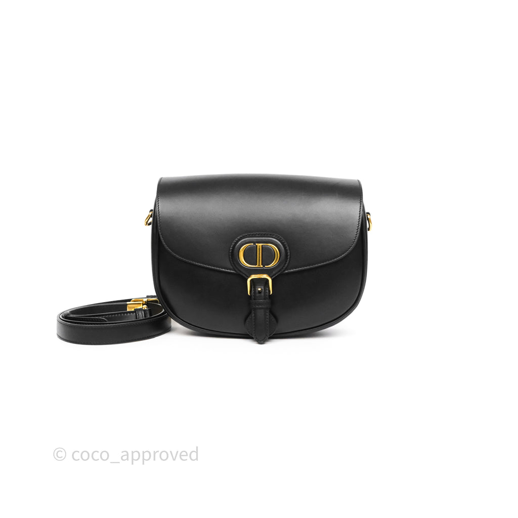 Dior Medium Bobby Flap Black Box Calfskin