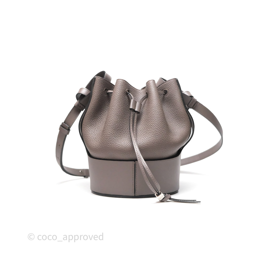 Loewe Small Balloon Bucket Bag Taupe Grained Calfskin