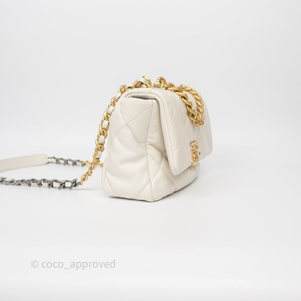 Chanel 19 Small Ivory Mixed Hardware