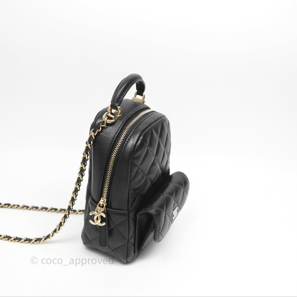 coco chanel mini backpack Chanel Classic Mini Backpack Black Caviar Gold Hardware – Coco Approved Studio
