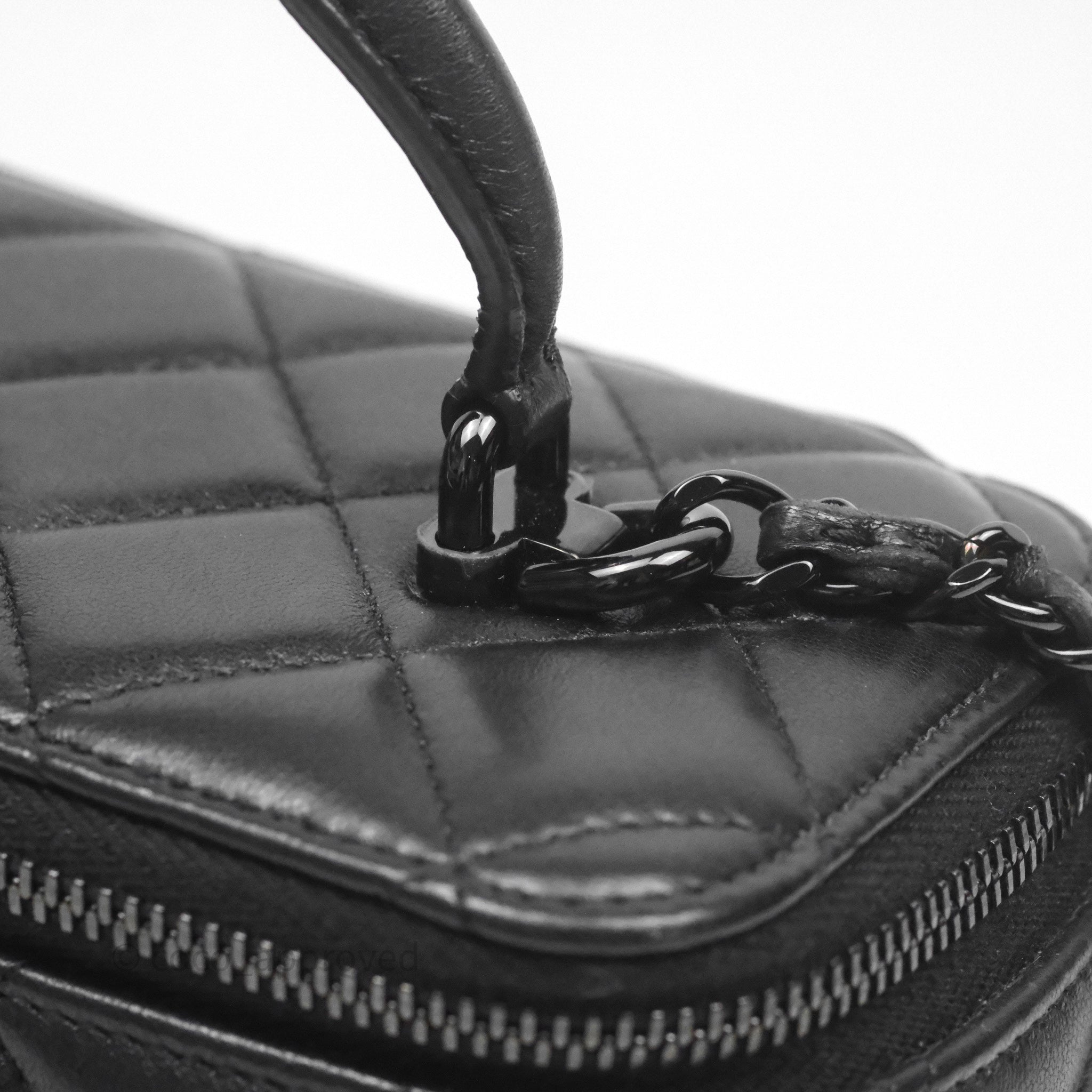 Chanel Vanity Rectangular Top Handle So Black Lambskin – Coco