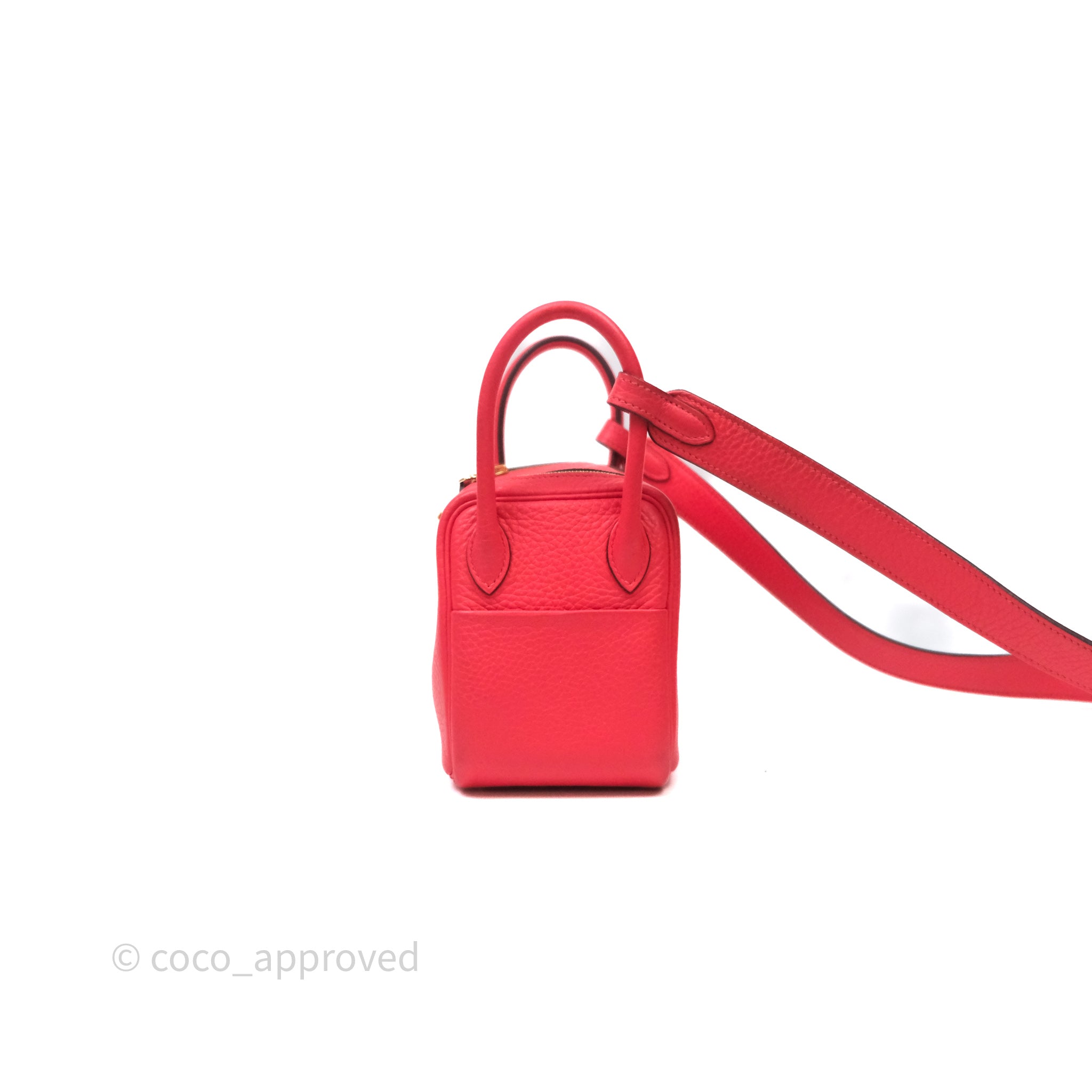 Hermès Mini Lindy 0E Rose Texas Clemence Gold Hardware – Coco