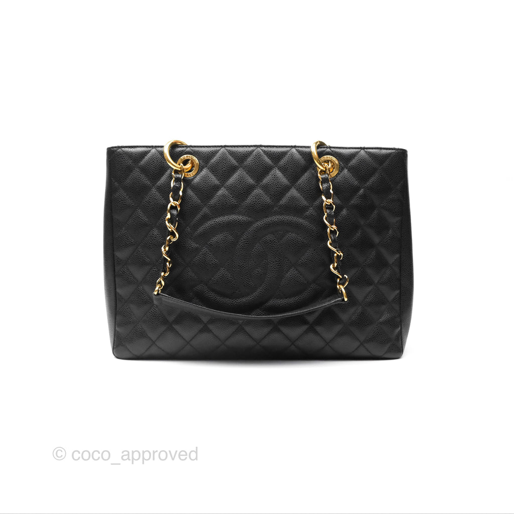 Chanel GST Black Caviar Gold Hardware