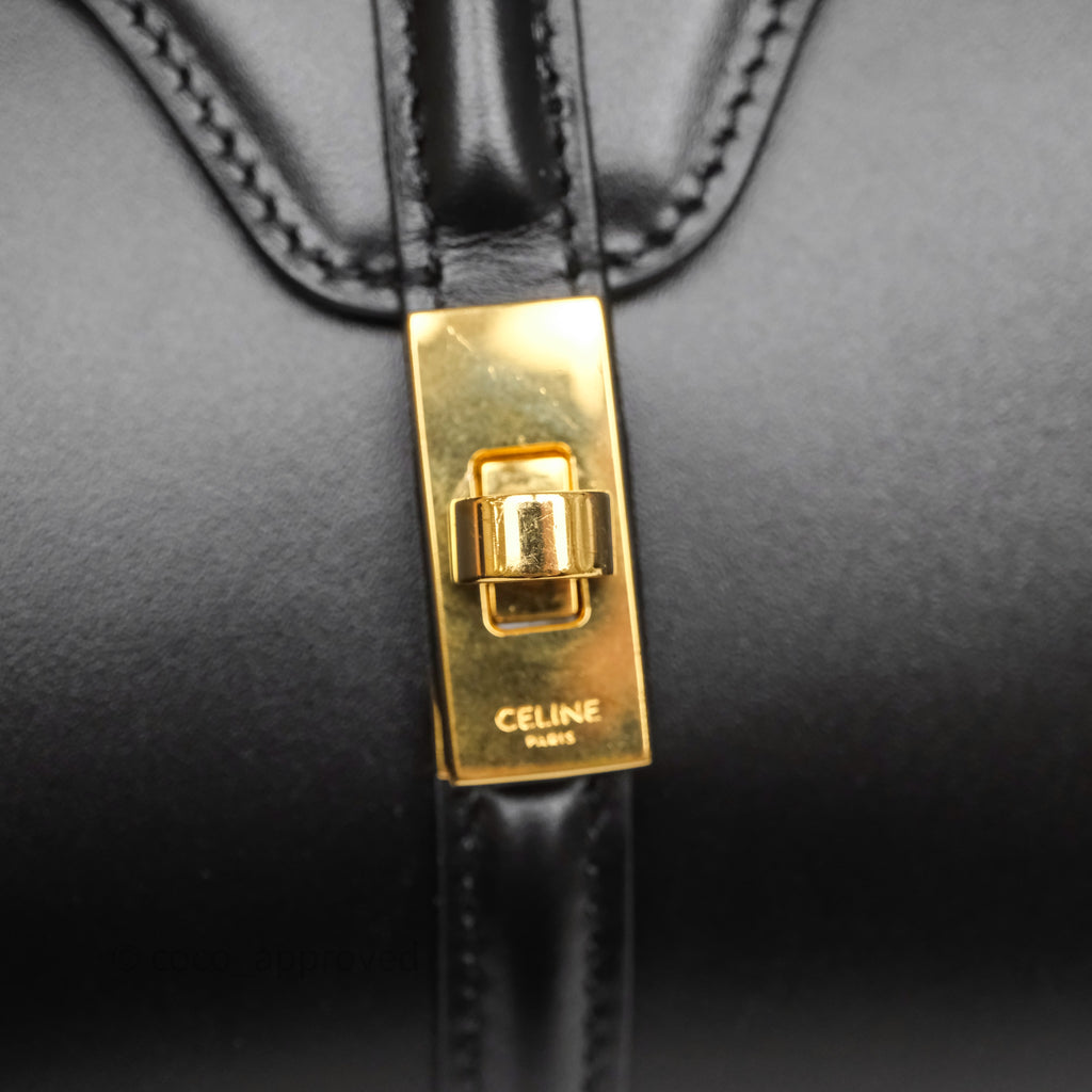 Celine Mini 16 Bag in Satinated Calfskin Black – Coco Approved Studio