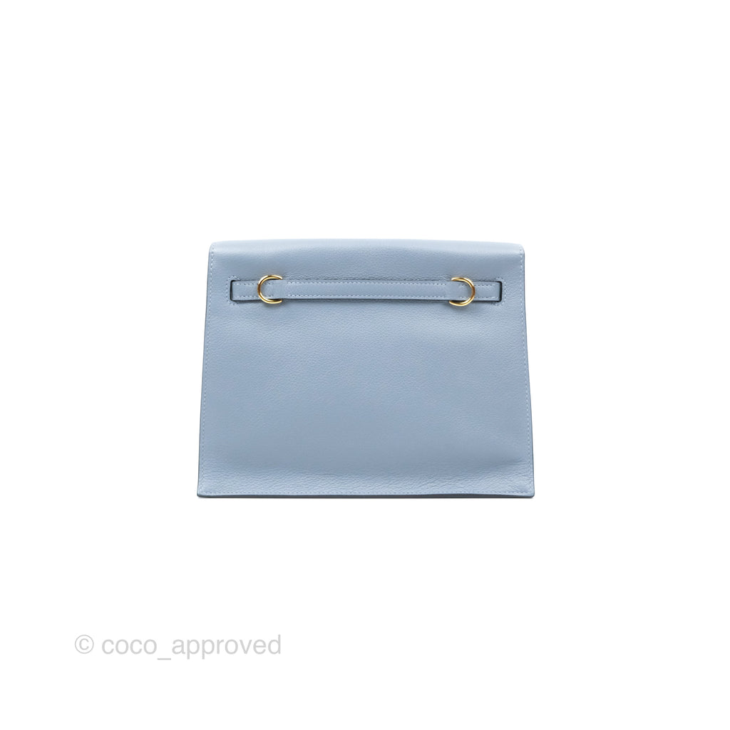 Hermès Kelly Danse II Bag Blue Lin J7 Evercolor Gold Hardware