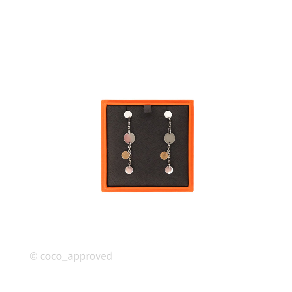 Hermès Confettis Earrings in Sterling Silver/ Rose Gold