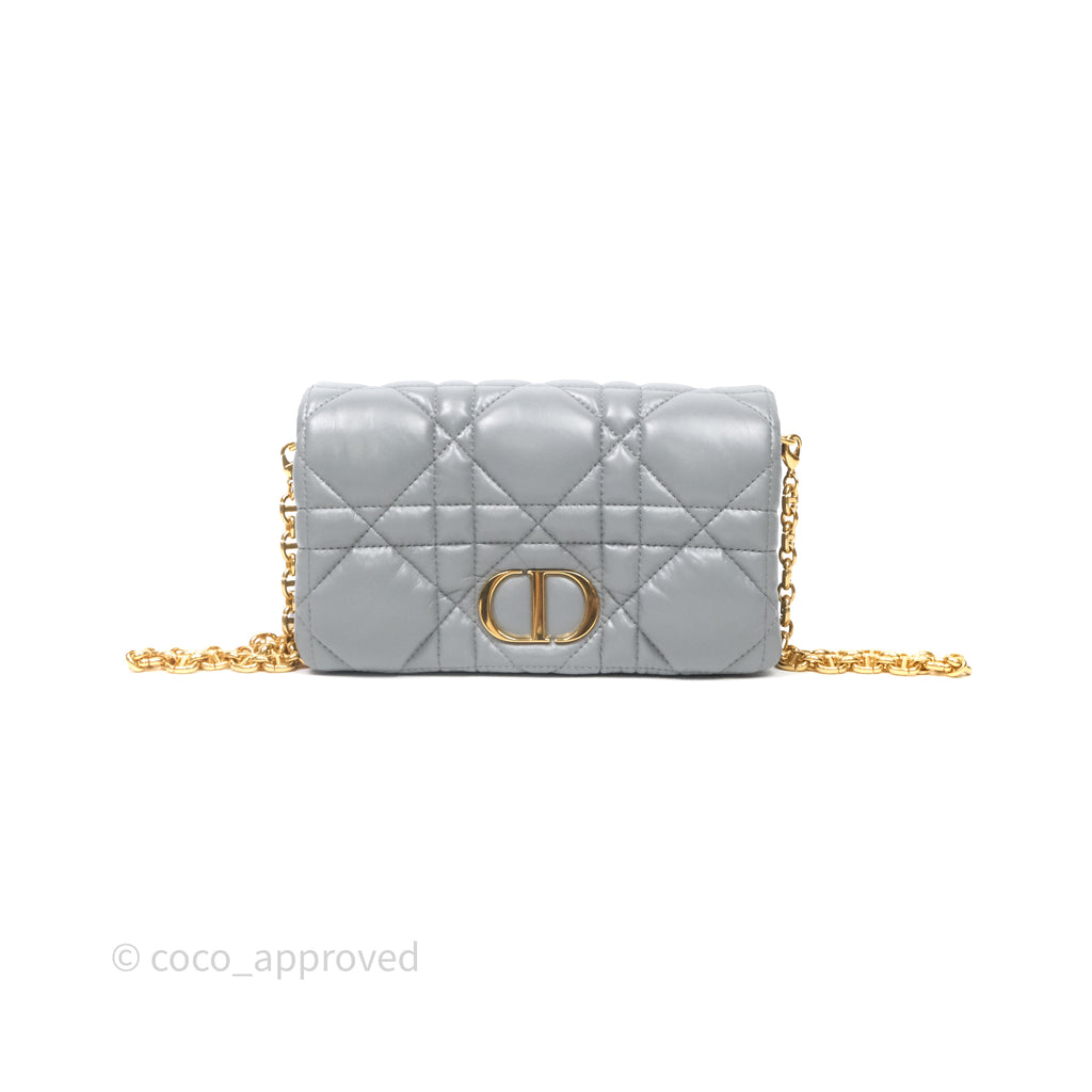 Christian Dior Mini Caro Bag Grey Macrocannage 