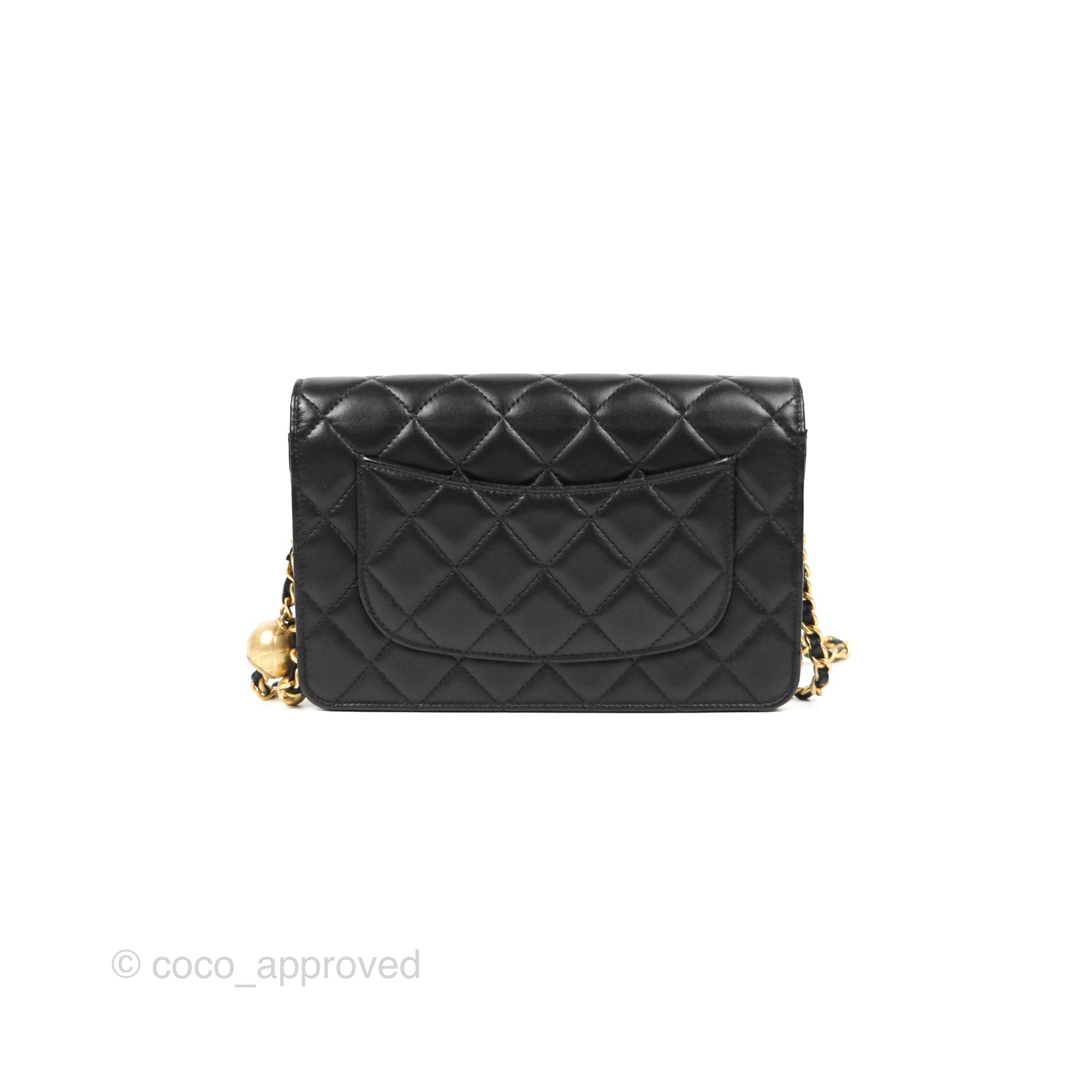 Chanel Wallet On Chain Quilted Caviar Gold-tone Black