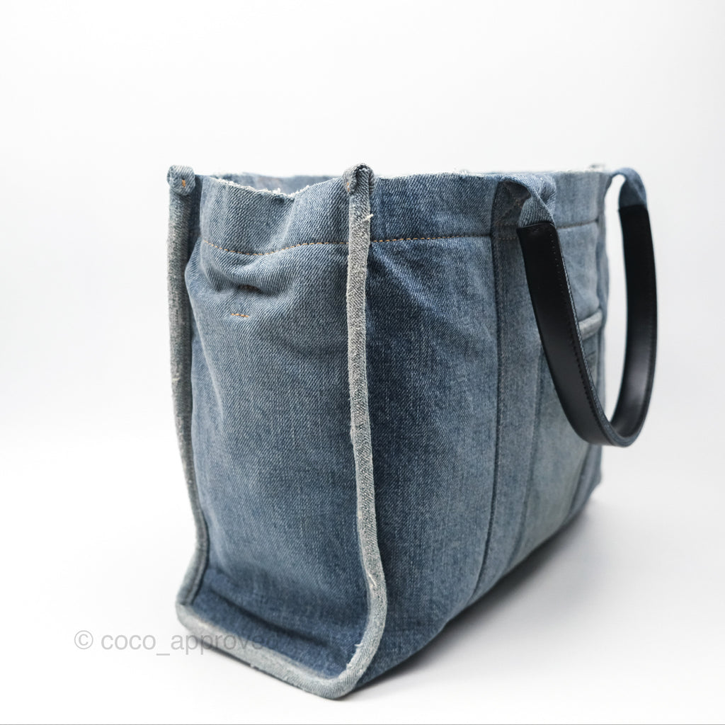 Balenciaga Medium Hardware Tote Denim Blue