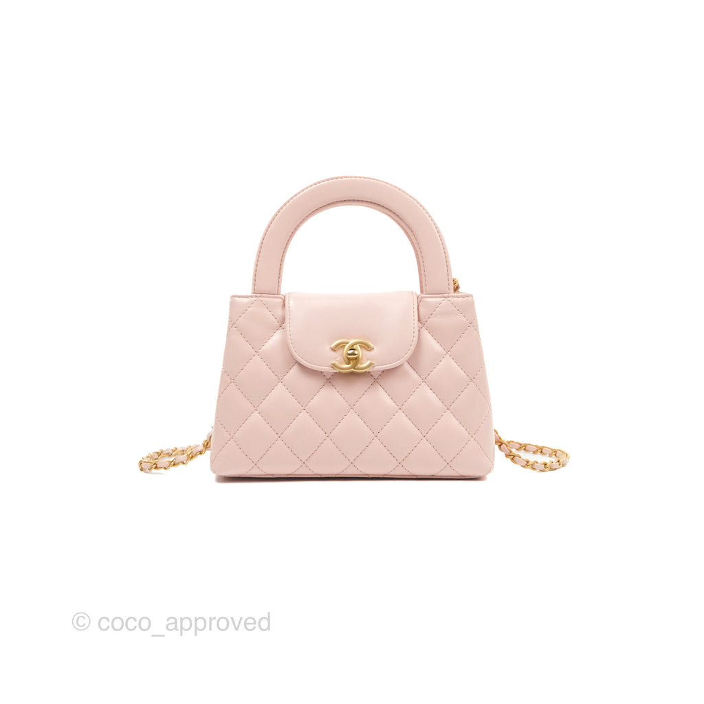 Chanel Kelly Bag Light Pink Shiny Calfskin Aged Gold Hardware