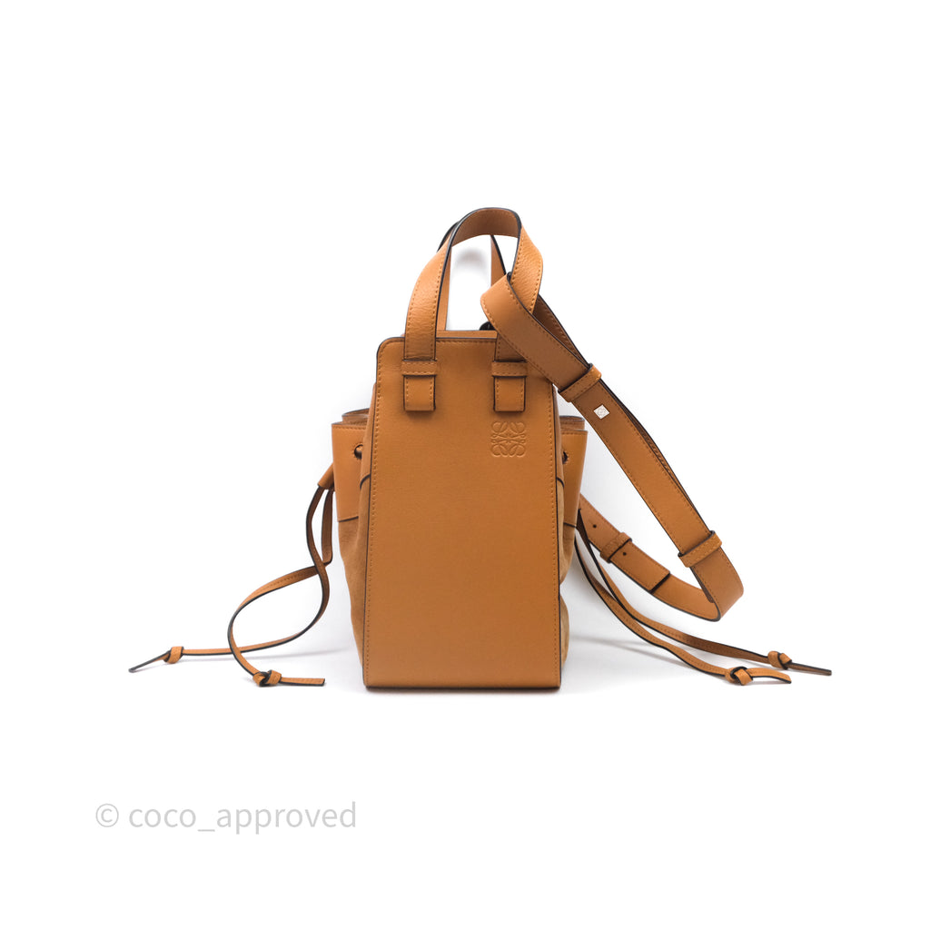 Loewe Small Hammock Drawstring Light Caramel Calfskin