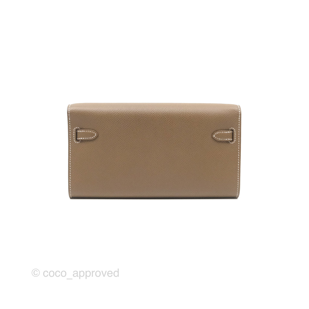 Hermès Kelly To Go Wallet Etoupe 18 Epsom Palladium Hardware