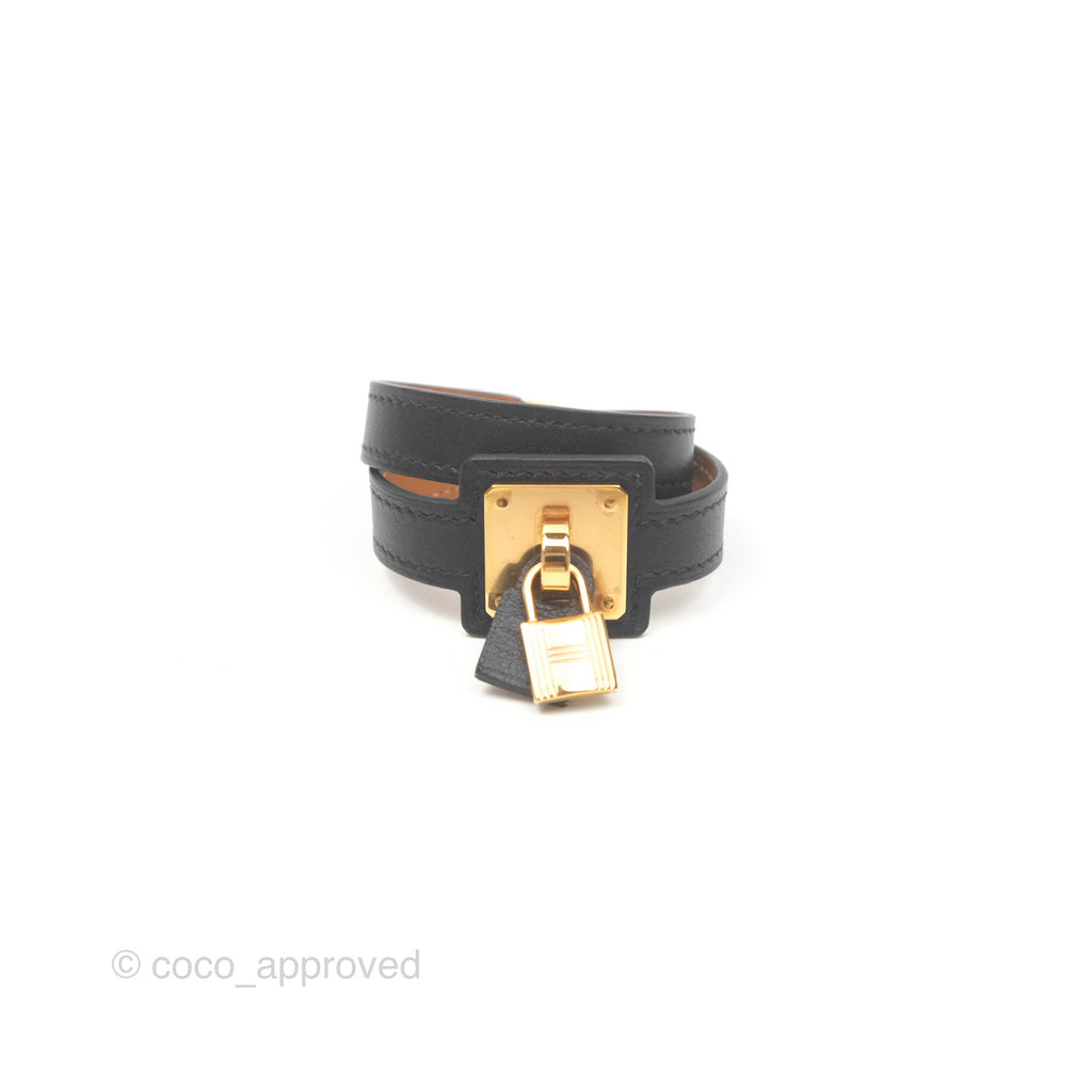 Hermès O'Kelly Bracelet Noir 89 Swift Gold Hardware