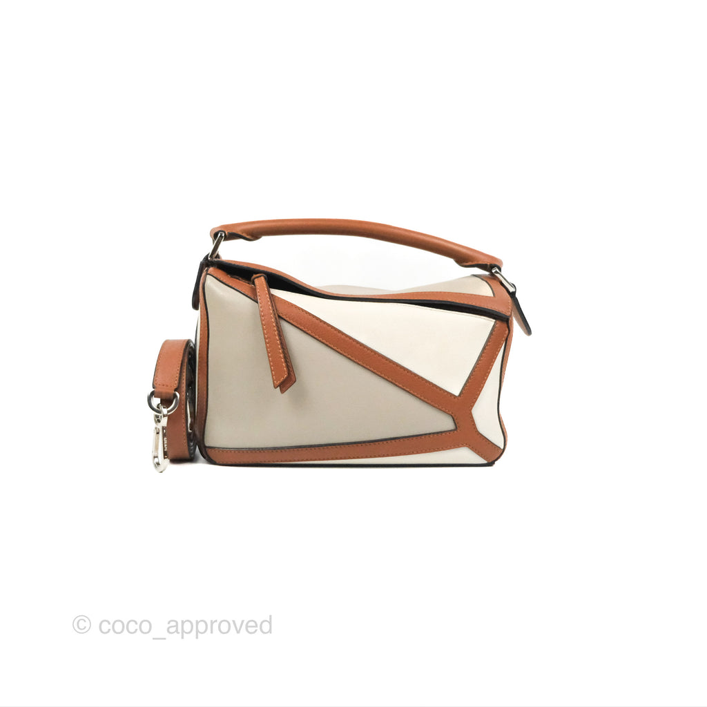 Loewe Small Graphic Puzzle Bag Ghost Soft White Calfskin