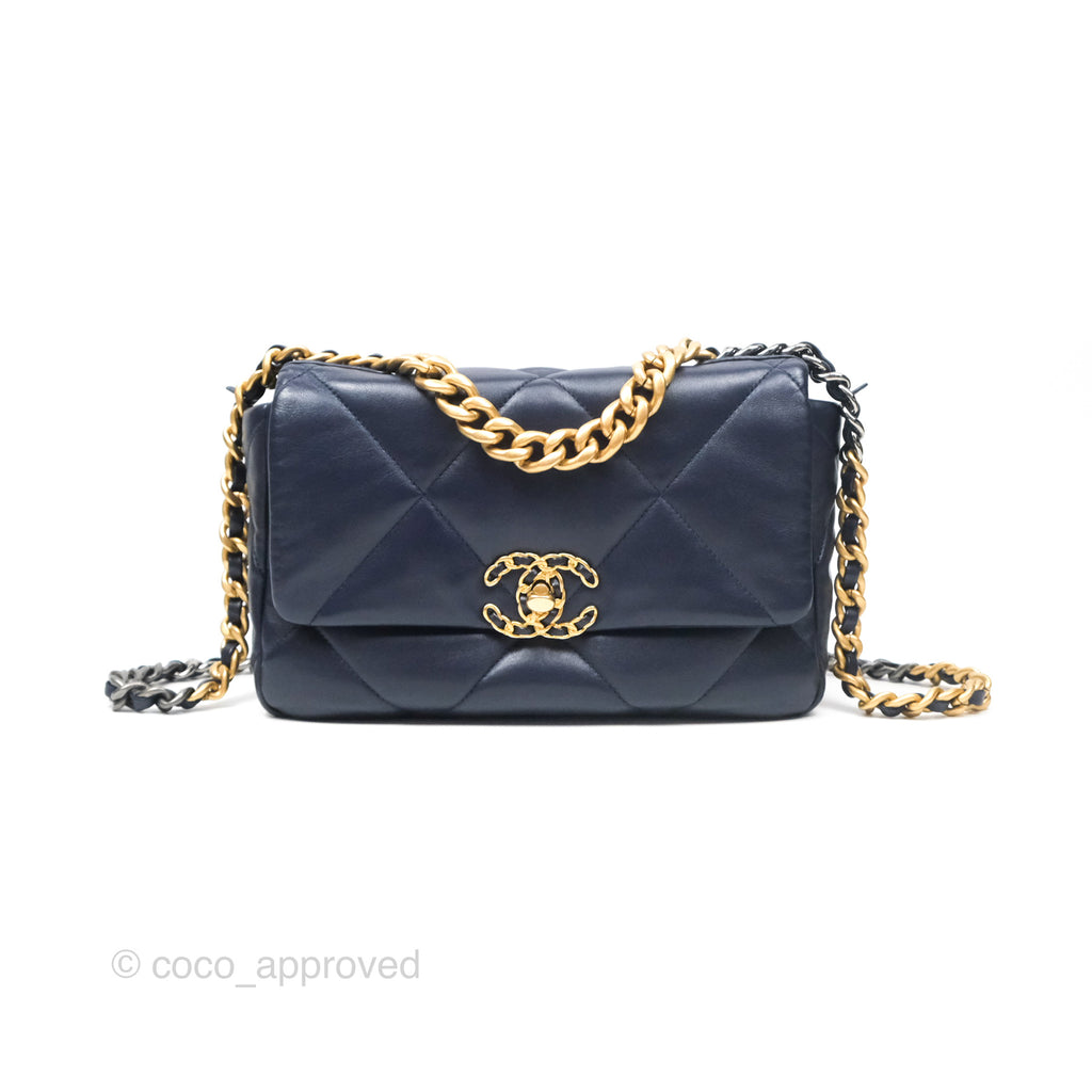 Chanel 19 Small Navy Mixed Hardware