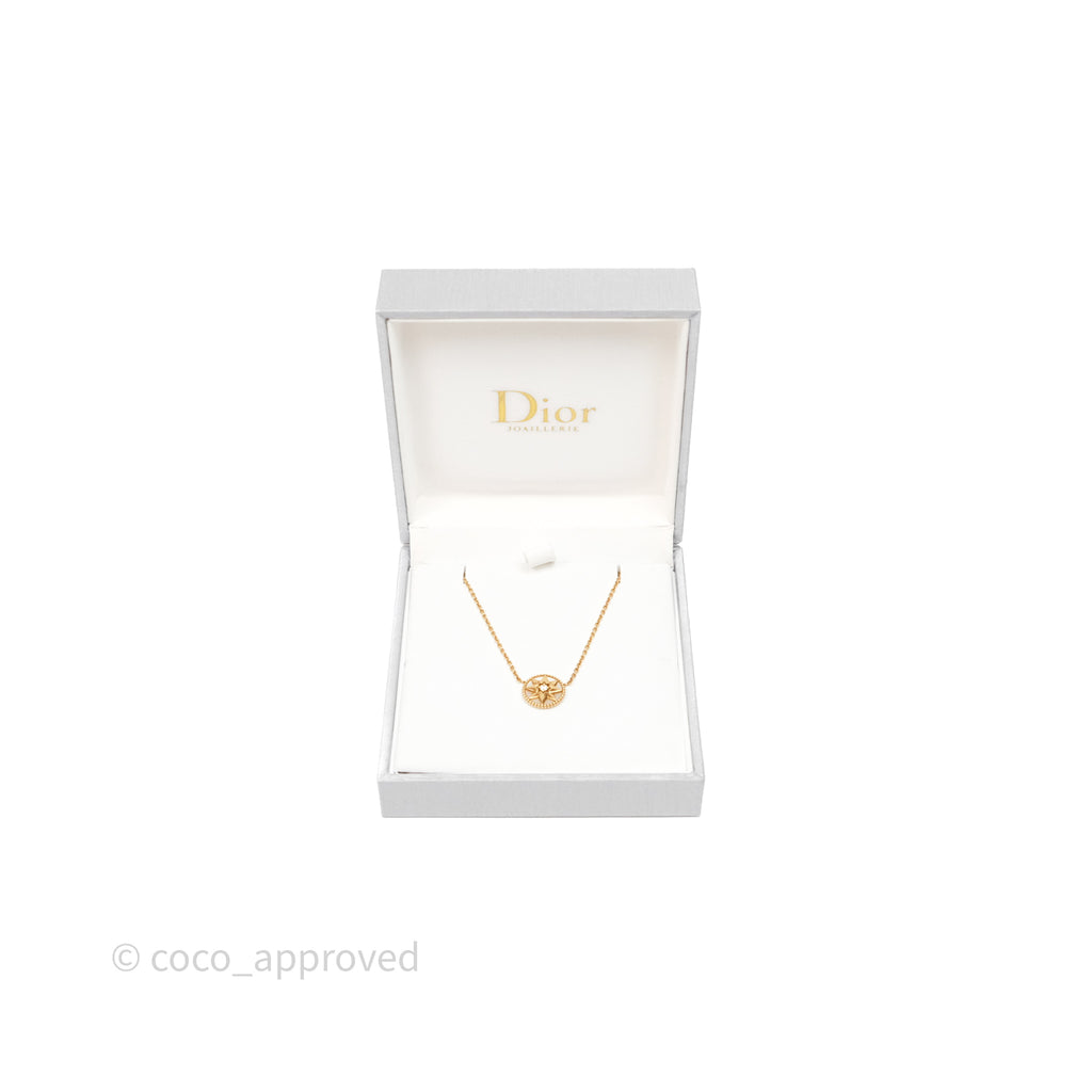 Dior Rose des Vents Necklace Yellow Gold Diamond Mother of Pearl