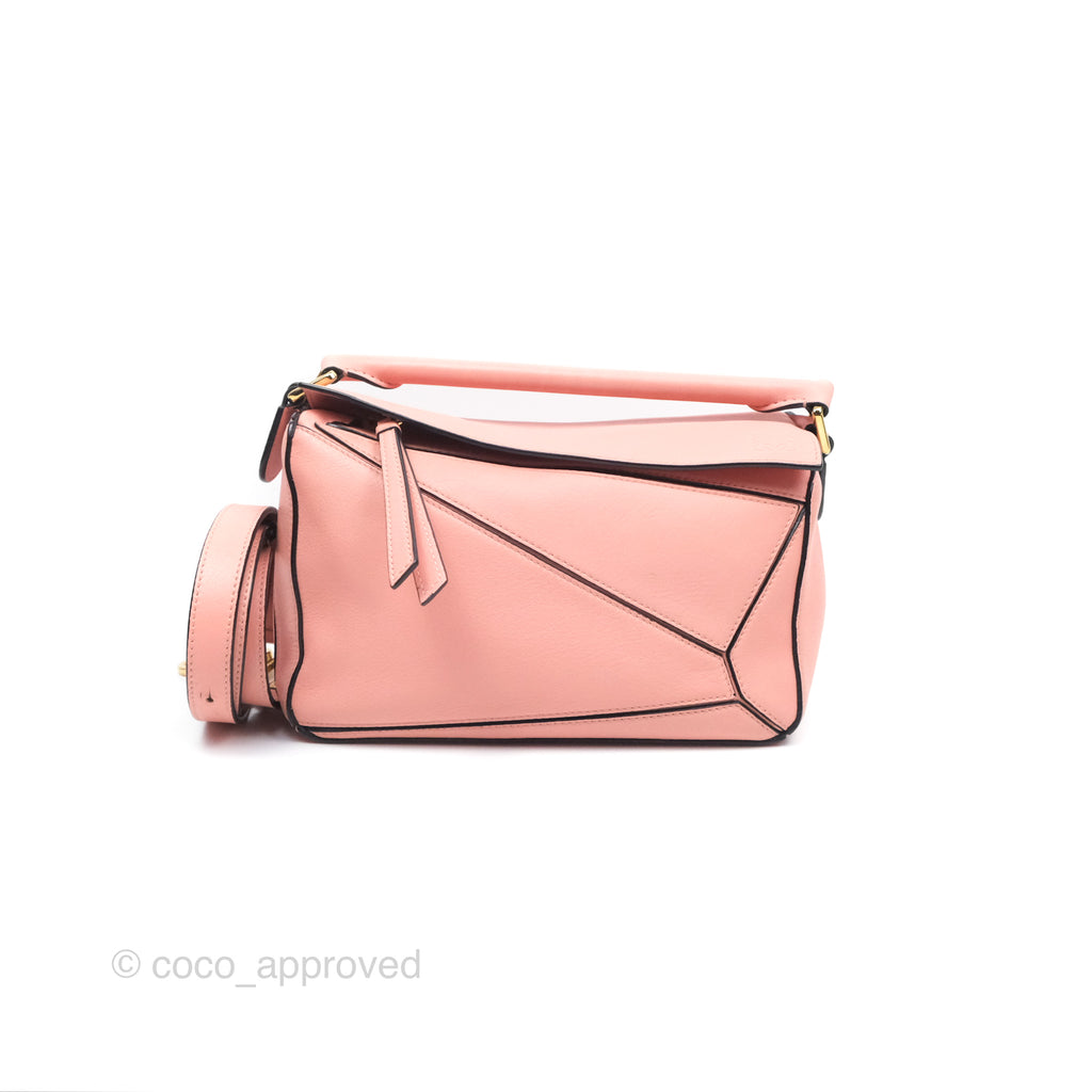 Loewe Small Puzzle Bag Pink Calfskin