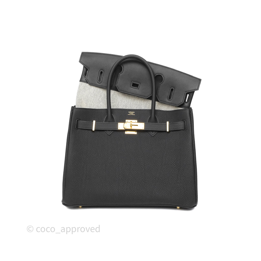 Hermès 3 En 1 Birkin 30 Retourne Black Noir 89 Togo Gold Hardware
