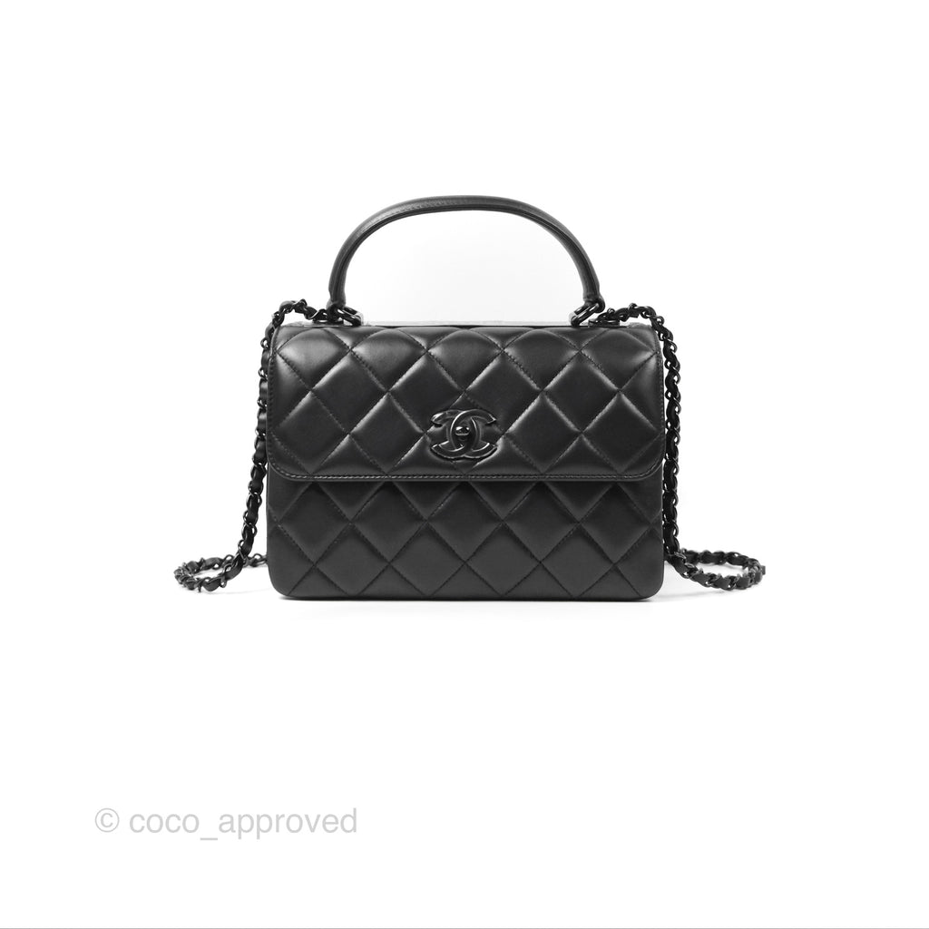 Chanel Small Trendy CC So Black Lambskin