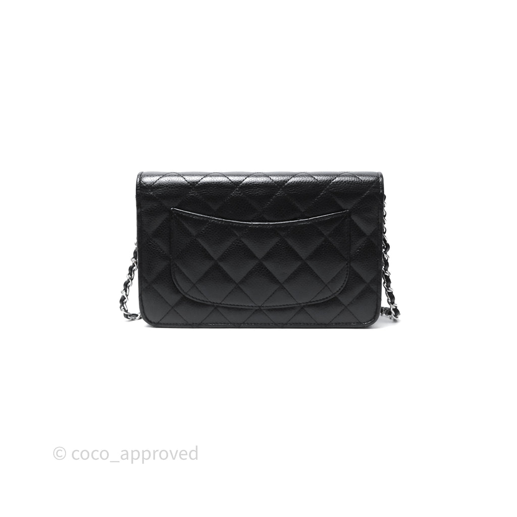 Chanel Quilted WOC Black Caviar Silver Hardware